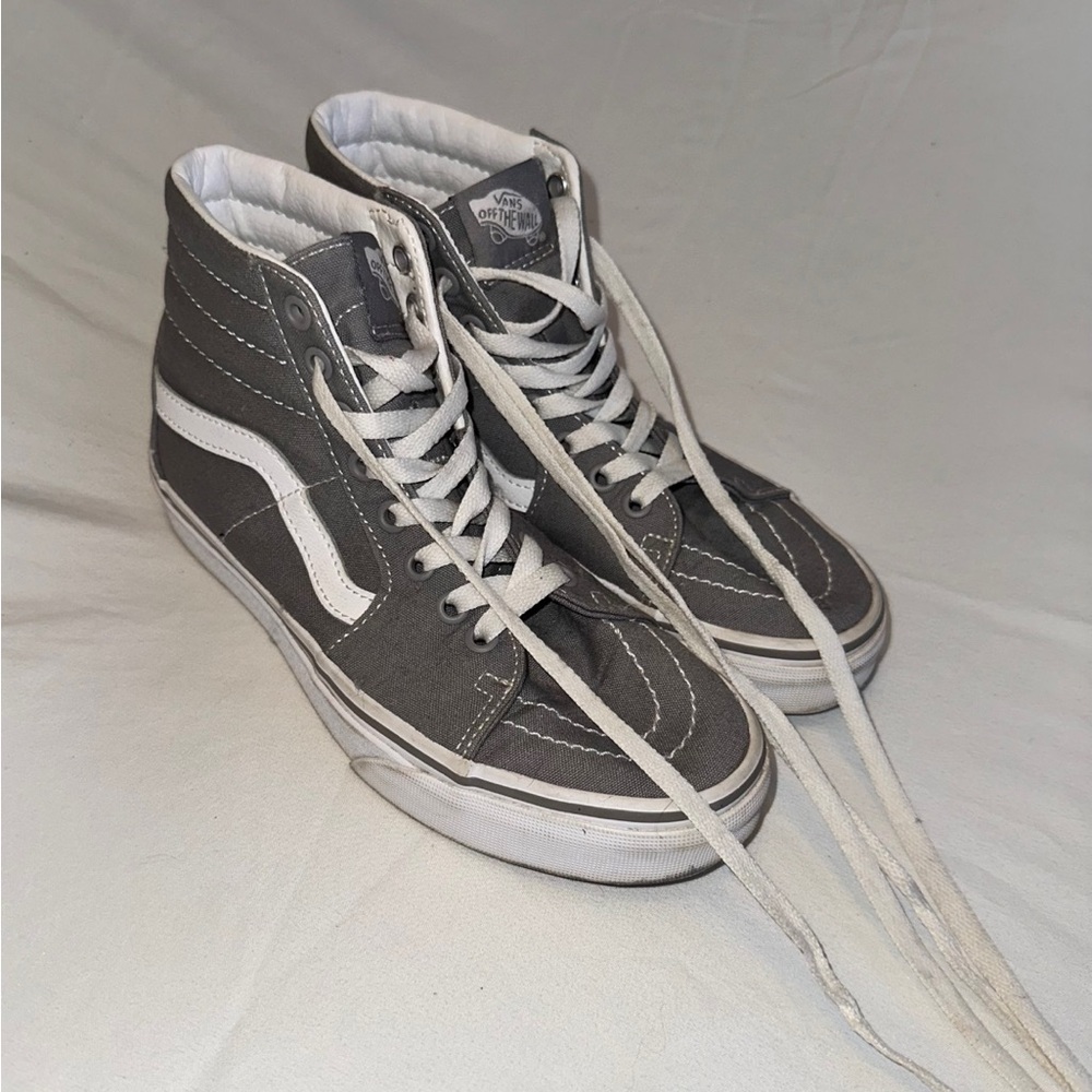 Vans Gray and White Old Skool Sneakers